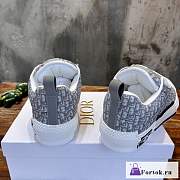 Fortok Dior Platform Embroidered Sneakers Blue - 4