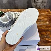 Fortok Dior Platform Embroidered Sneakers Blue - 5