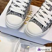 Fortok Dior Platform Embroidered Sneakers Blue - 3