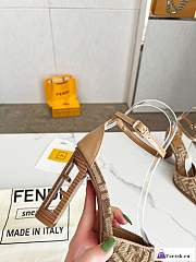 Fortok Fendi Cut Ff Chenille Pump in Brown - 2