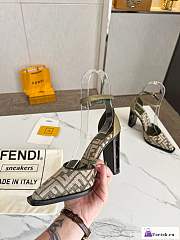 Fortok Fendi Cut Ff Chenille Pump in Grey - 6