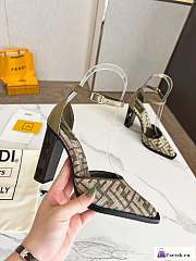 Fortok Fendi Cut Ff Chenille Pump in Grey - 3