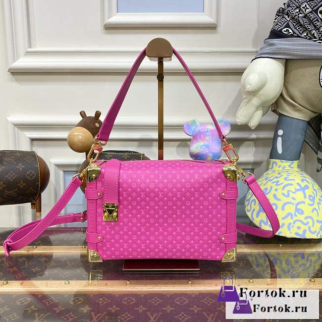 Fortok Louis Vuitton Side Trunk Bag Pink M46358 21x14x6cm  - 1