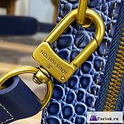 Fortok Louis Vuitton Handle Soft Trunk Monogram Macassar Blue M45935 21.5x15x7 - 6