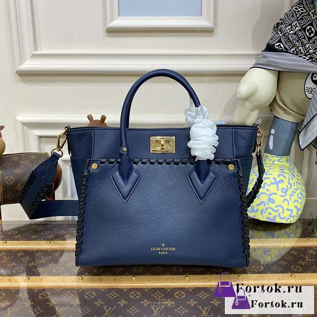 Fortok Louis Vuitton On My Side Bag Blue 30.5x14x24cm - 1
