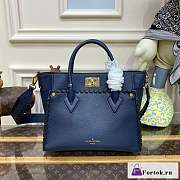 Fortok Louis Vuitton On My Side Bag Blue 30.5x14x24cm - 1