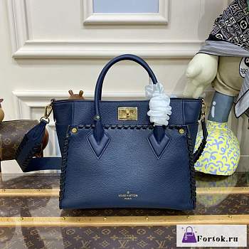 Fortok Louis Vuitton On My Side Bag Blue 30.5x14x24cm