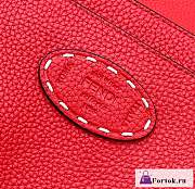 Fortok Fendi Peekapoo Handbag Red 33×12×25cm - 5