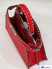 Fortok Fendi Peekapoo Handbag Red 33×12×25cm - 3