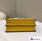 Fortok Fendi Peekapoo Handbag Yellow 33×12×25cm - 6