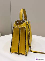 Fortok Fendi Peekapoo Handbag Yellow 33×12×25cm - 5