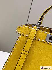 Fortok Fendi Peekapoo Handbag Yellow 33×12×25cm - 3