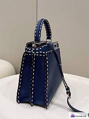 Fortok Fendi Peekapoo Handbag Blue 33×12×25cm - 5