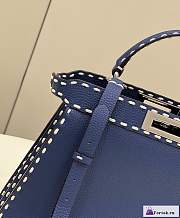 Fortok Fendi Peekapoo Handbag Blue 33×12×25cm - 3