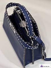 Fortok Fendi Peekapoo Handbag Blue 33×12×25cm - 2