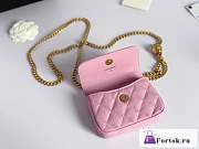 Fortok Chanel 23P Mini Bag Pink 12.5x9x4.5cm - 4