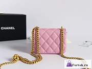 Fortok Chanel 23P Mini Bag Pink 12.5x9x4.5cm - 5