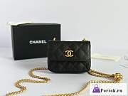 Fortok Chanel 23P Mini Bag Black 12.5x9x4.5cm - 1