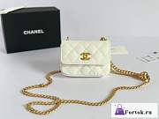 Fortok Chanel 23P Mini Bag White 12.5x9x4.5cm - 1