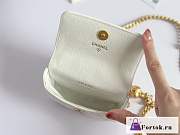 Fortok Chanel 23P Mini Bag White 12.5x9x4.5cm - 5