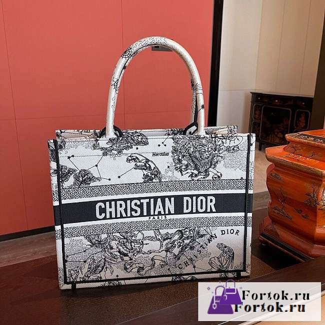 Fortok Dior Tote Bag Black and White Constellation 26.5cm - 1