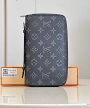 Fortok Louis Vuitton Monogram Eclipse Wallet Black M61698 22x12x5cm - 1