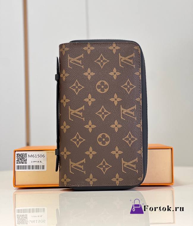 Fortok Louis Vuitton Monogram Eclipse Wallet Brown M61506 22x12x5cm - 1