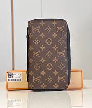 Fortok Louis Vuitton Monogram Eclipse Wallet Brown M61506 22x12x5cm - 1