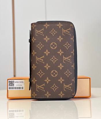 Fortok Louis Vuitton Monogram Eclipse Wallet Brown M61506 22x12x5cm