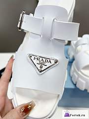 Fortok Prada Foam Rubber Sandals White  - 2