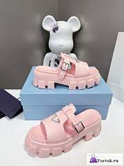 Fortok Prada Foam Rubber Sandals Pink - 1