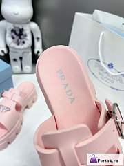 Fortok Prada Foam Rubber Sandals Pink - 5