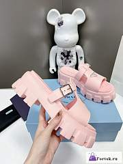 Fortok Prada Foam Rubber Sandals Pink - 4