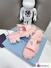 Fortok Prada Foam Rubber Sandals Pink - 3
