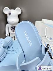 Fortok Prada Foam Rubber Sandals Blue - 6