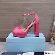 Fortok Prada Metallic Leather High Heels Pink - 2