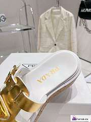 Fortok Prada Slippers Gold - 5