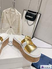 Fortok Prada Slippers Gold - 4