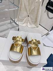 Fortok Prada Slippers Gold - 2