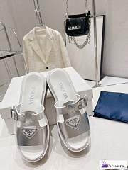 Fortok Prada Slippers Silver - 3