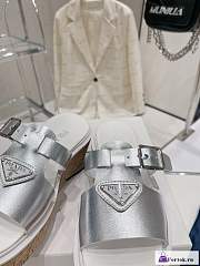 Fortok Prada Slippers Silver - 2