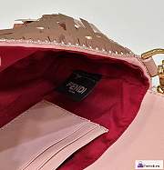 Fortok Fendi Sequin and Leather Baguette Mini Pink - 6