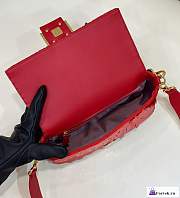 Fortok Fendi Sequin and Leather Baguette Mini Red - 2
