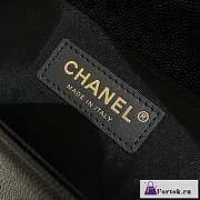 Fortok Chanel Leboy Caviar Leather Bag Black Gold Buckle 25cm - 5