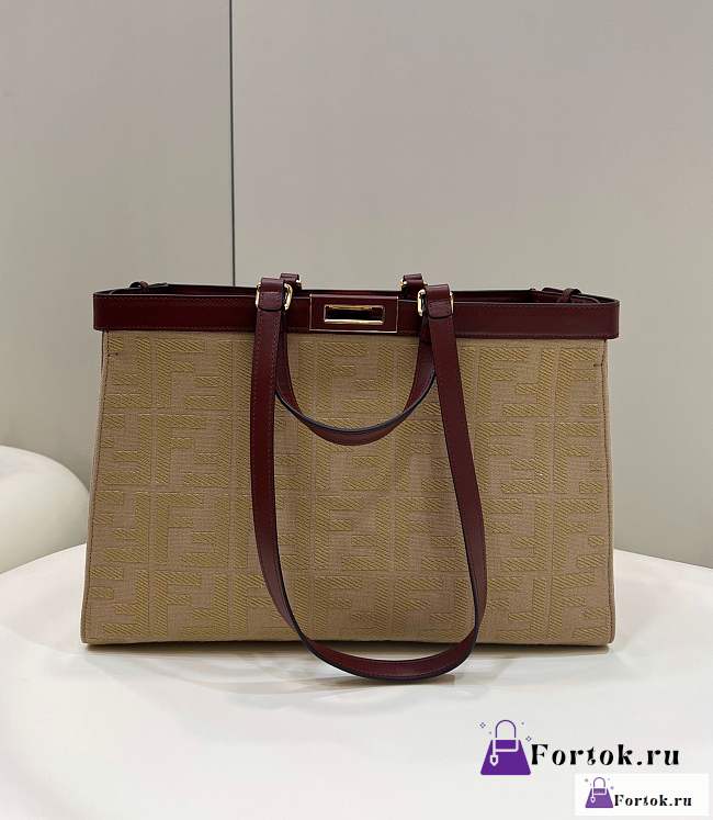 Fortok Fendi X-tote Beige Canva Bag 41×16×28cm - 1