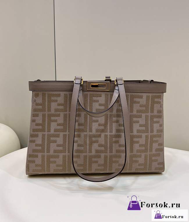 Fortok Fendi X-tote Brown Canva Bag 41×16×28cm - 1