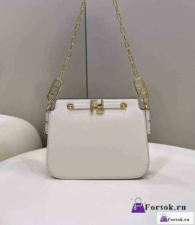 Fortok Fendi Touch Bag White 26.5x10x19cm - 1