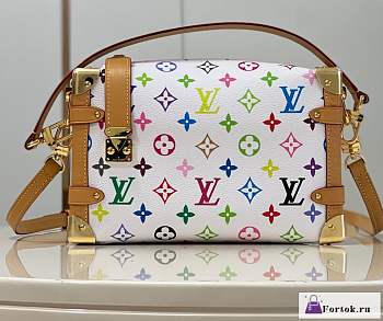 Fortok Louis Vuitton Side Trunk Bag White M46358 21x14x6cm