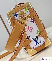 Fortok Louis Vuitton Side Trunk Bag White M46358 21x14x6cm - 4