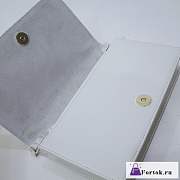 Fortok Dior Cannage Patent Leather Wallet On Chain White - 4
